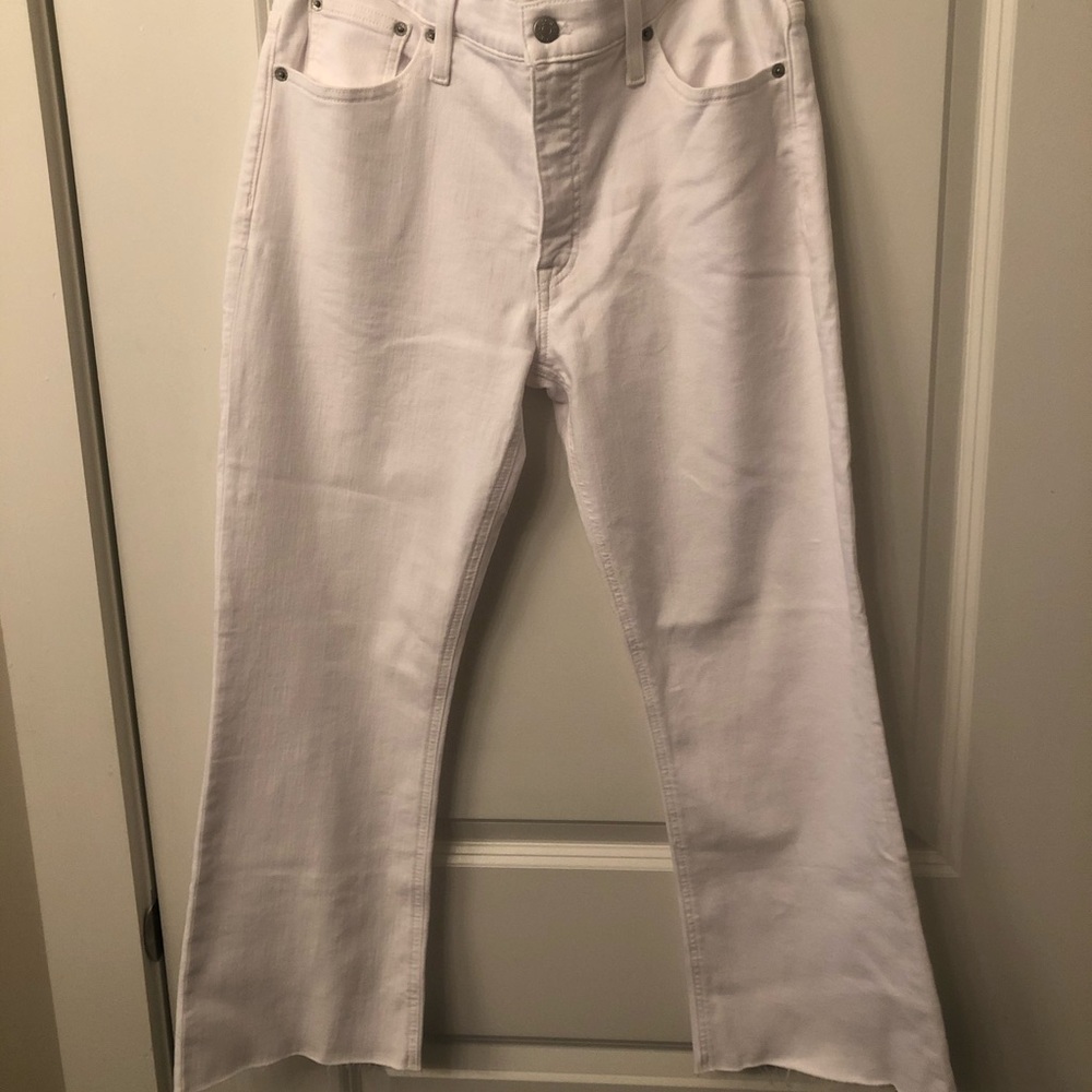 NWT J.Crew white high rise crop flare jeans